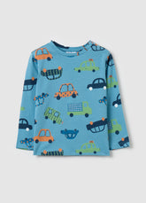 Ovs T-Shirt With Long Sleeves And Small Cars Print
